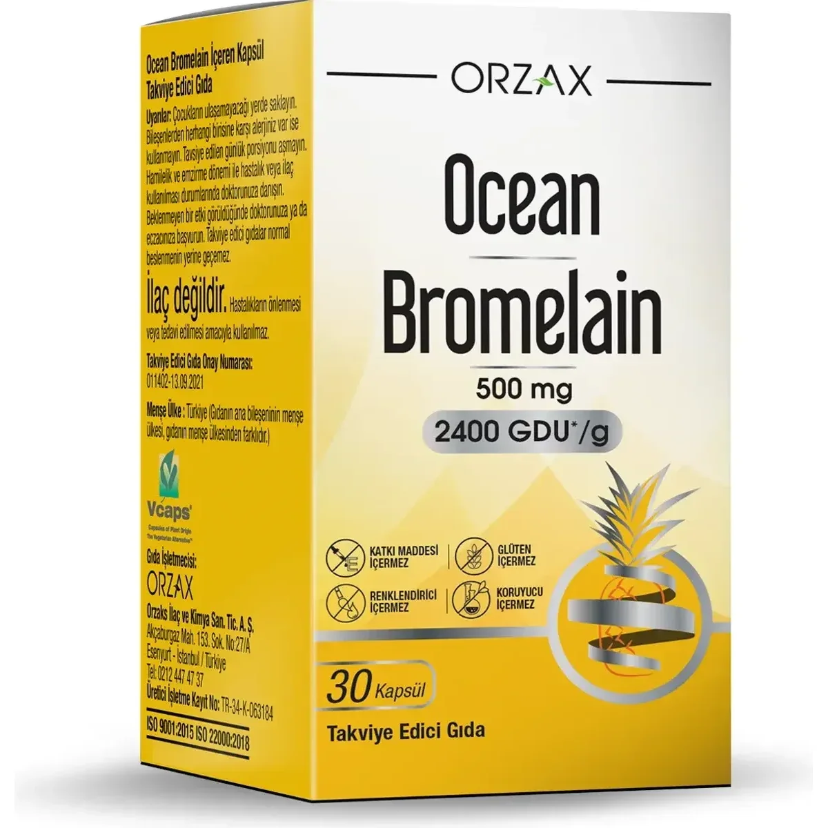 Ocean Bromelain 1000 mg 60 Kapsül