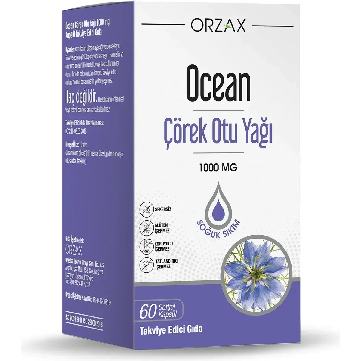 Ocean Çörek Otu Yağı 60 Kapsül
