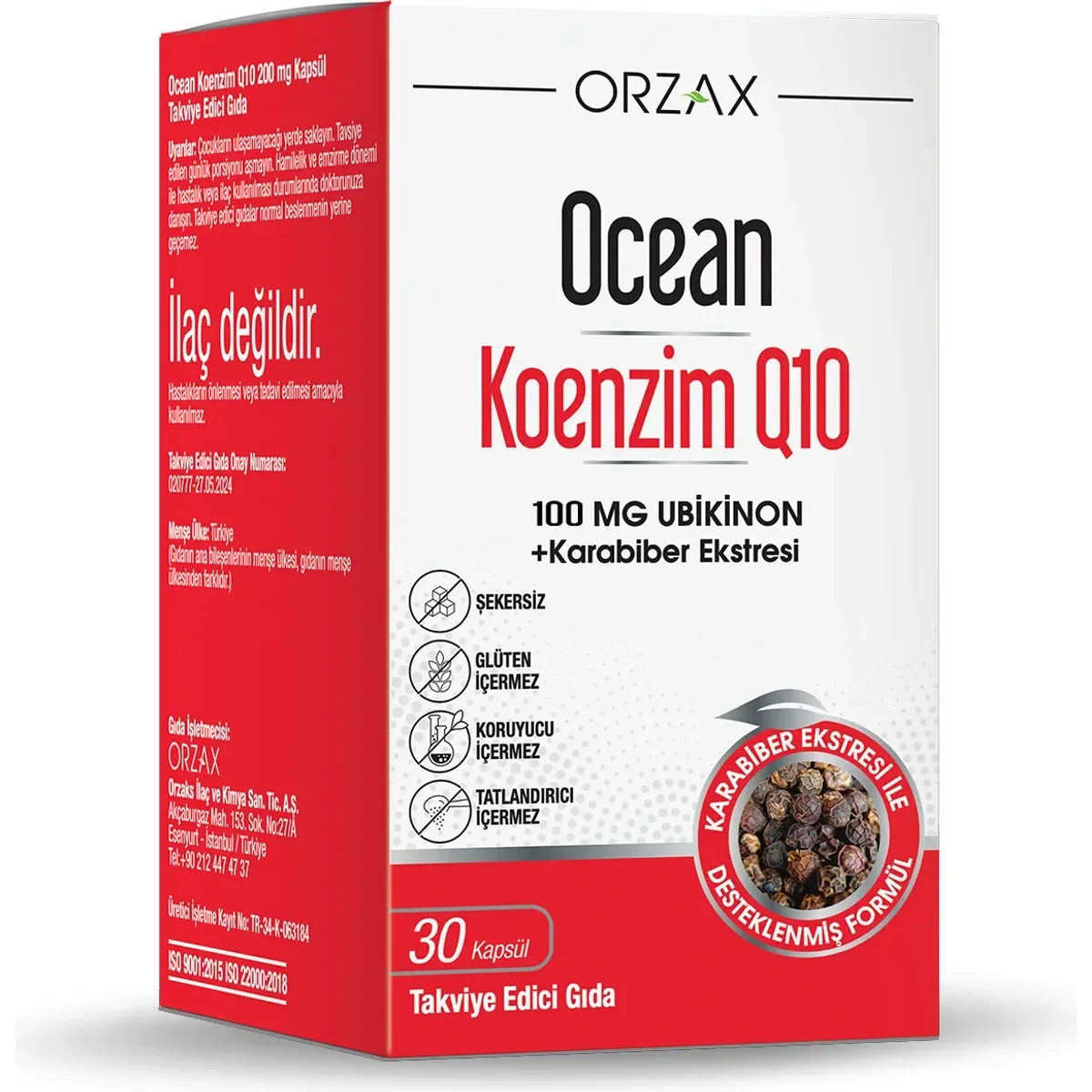 Ocean Koenzim Q10 100 mg 30 Kapsül