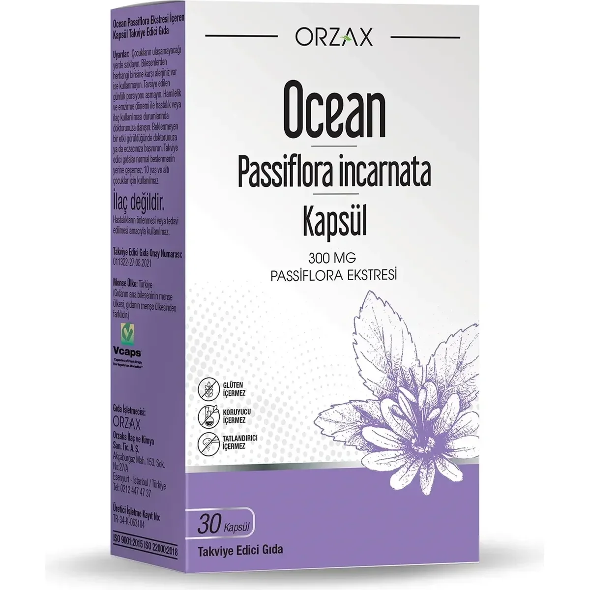 Ocean Passiflora İncarnata 300 mg 30 Kapsül