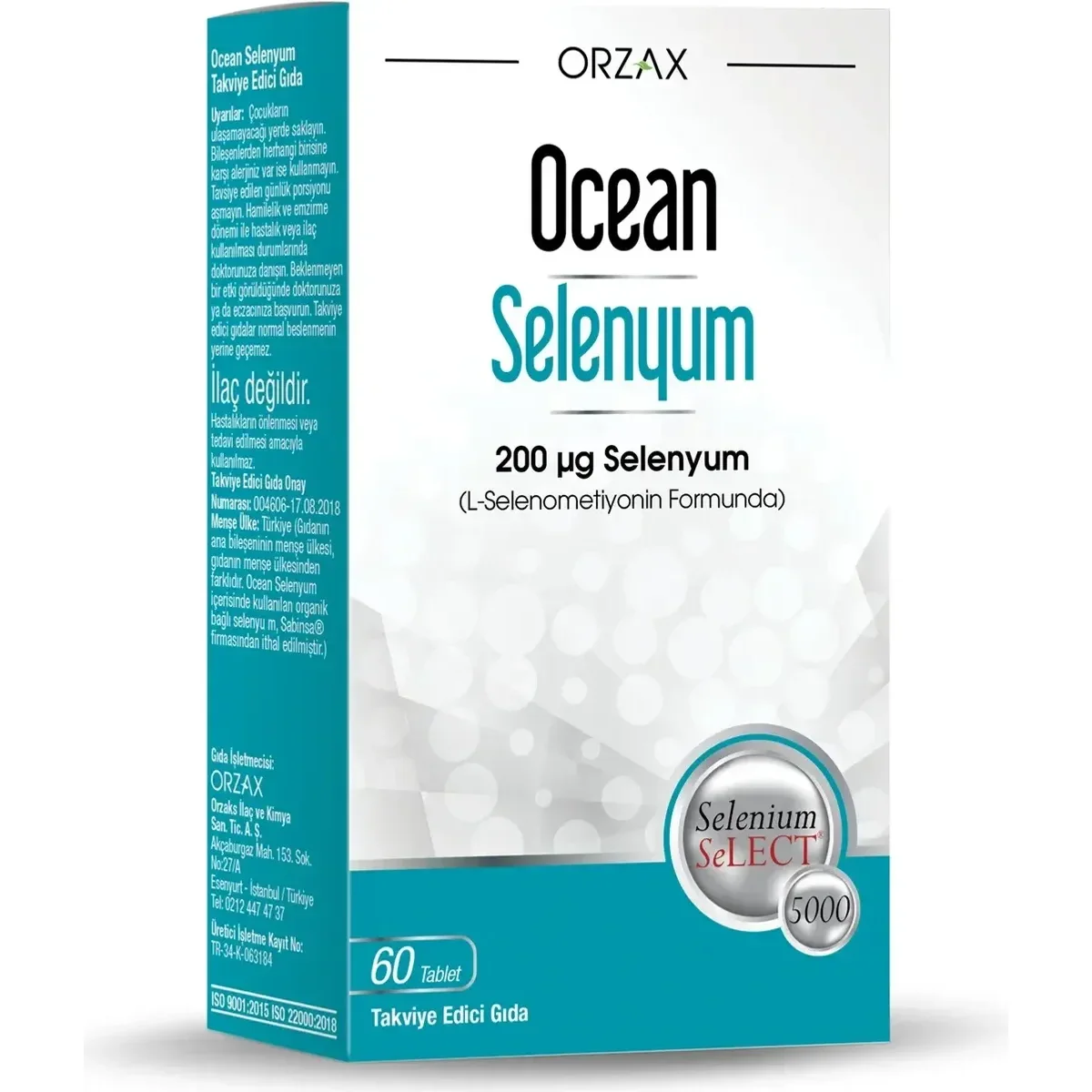 Ocean Selenyum 200 mcg 60 Tablet
