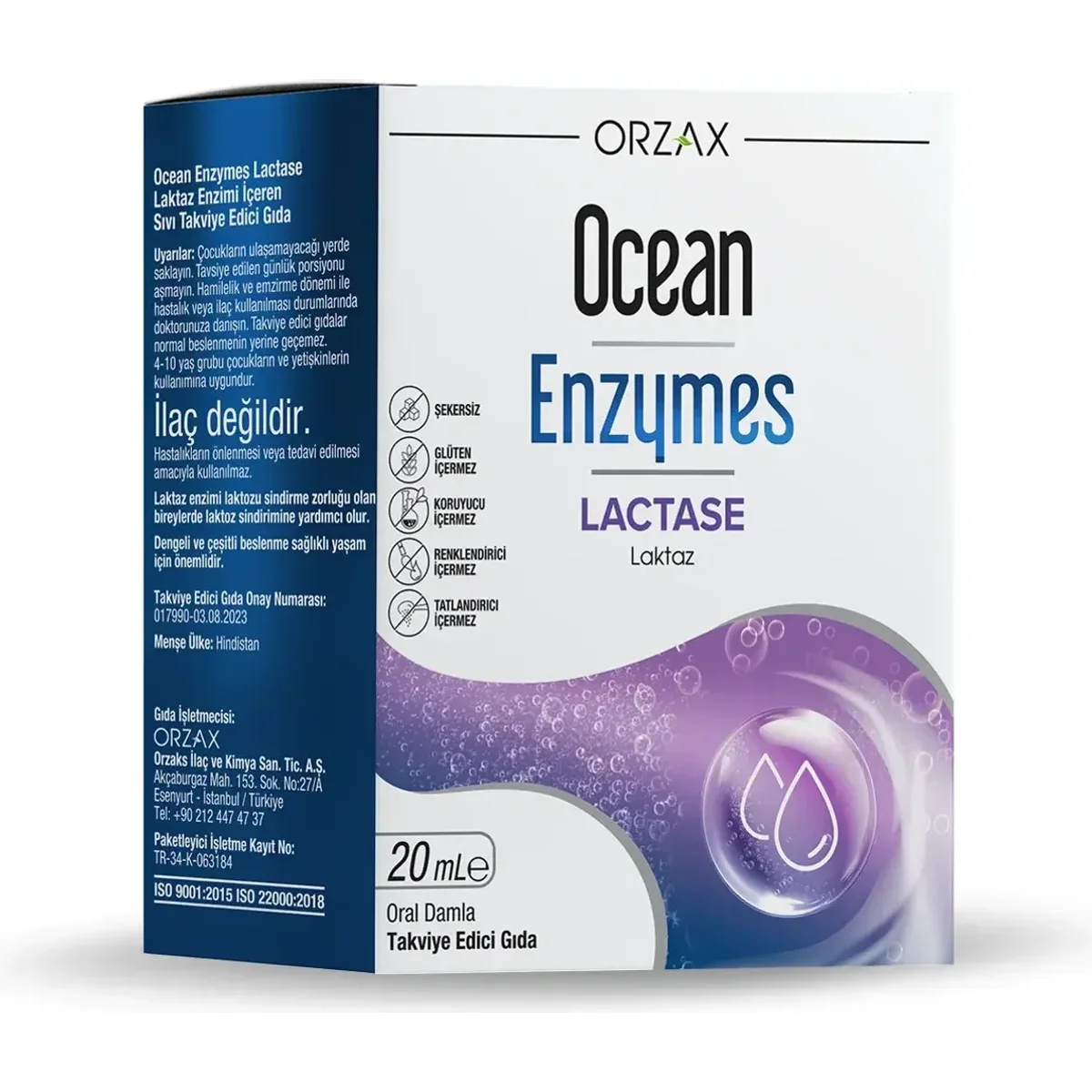 Ocean Enzymes Lactase Damla 20 ml