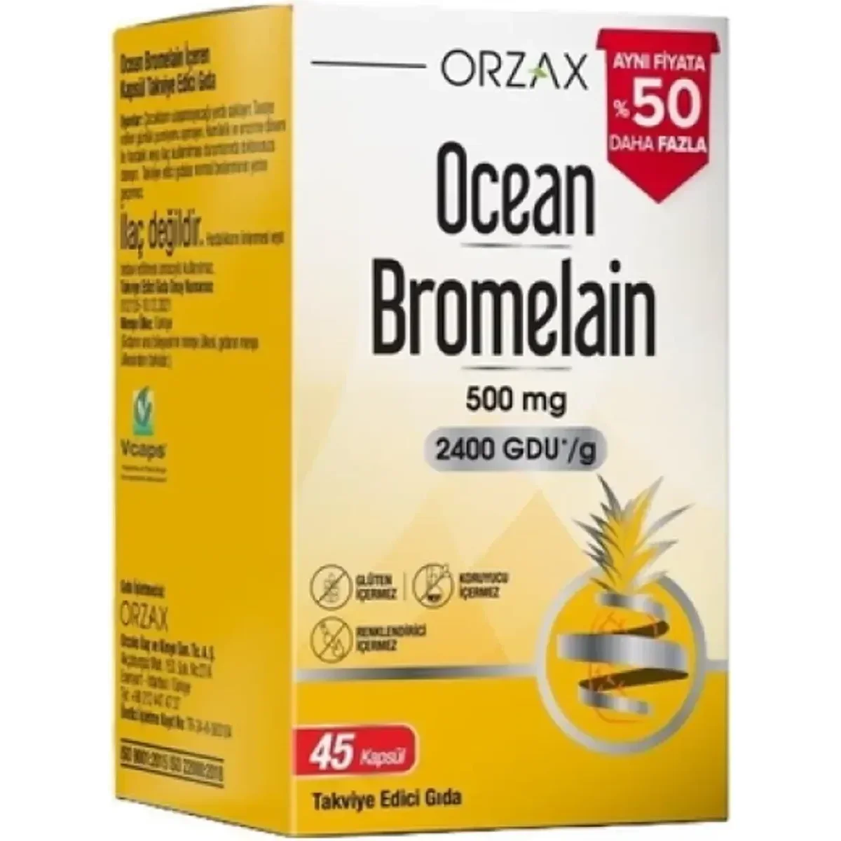 Ocean Bromelain %50 Daha Fazla 45 Kapsül