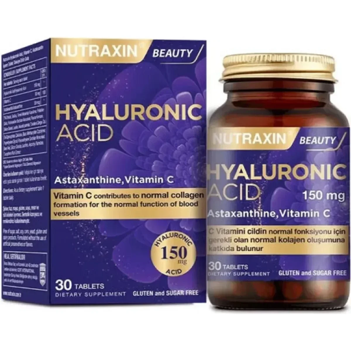 Nutraxin Hyaluronik Asit Takviye Edici Gıda 30 Tablet